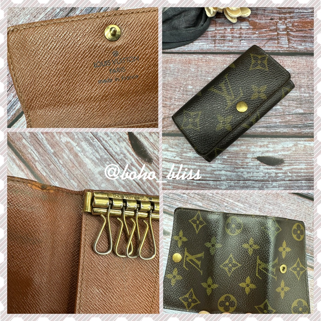 Louis Vuitton  Monogram Leather 4 Ring Key Holder